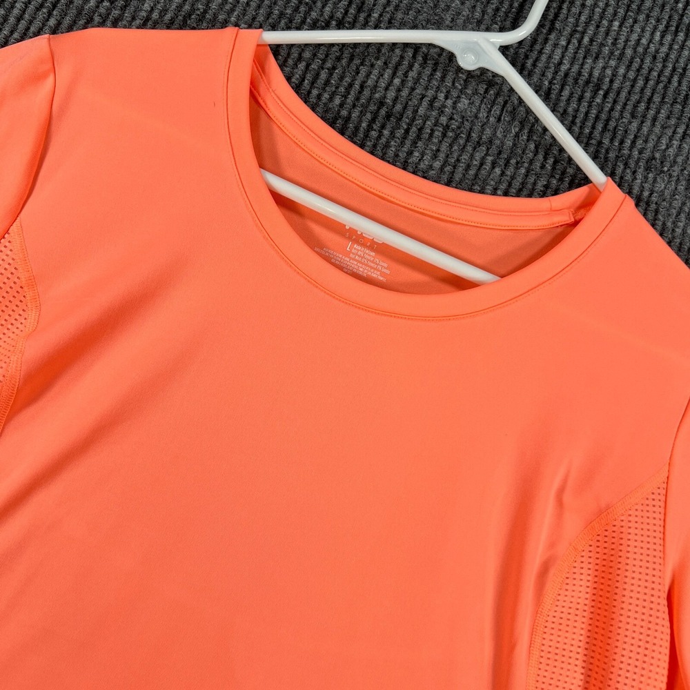 FILA Shirt Womens Large Coral Short Sleeve Casual Active Workout Lightweight